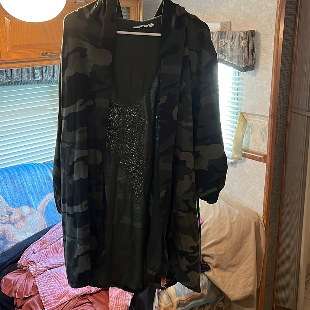 Camo Cardigan, never worn